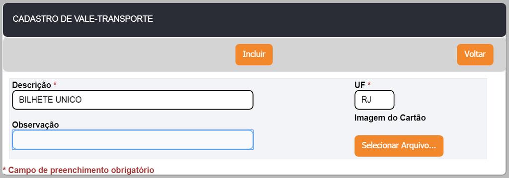 comporão os formulários de fichas funcionais: incluir novos cadastros ou no ícone editá-los