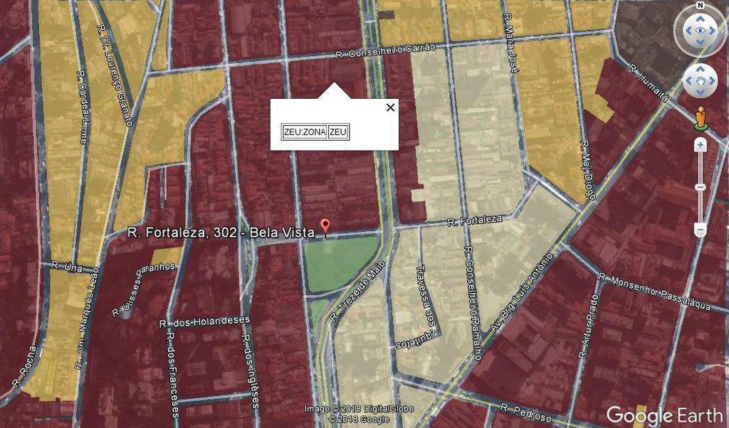 2.1.2 ZONEAMENTO De acordo com a Prefeitura Municipal de São Paulo SP, o imóvel possui a seguinte situação: ZONEAMENTO: Zona de Eixo de Estruturação Urbana ZEU IMAGEM 04: Dados do zoneamento emitidos