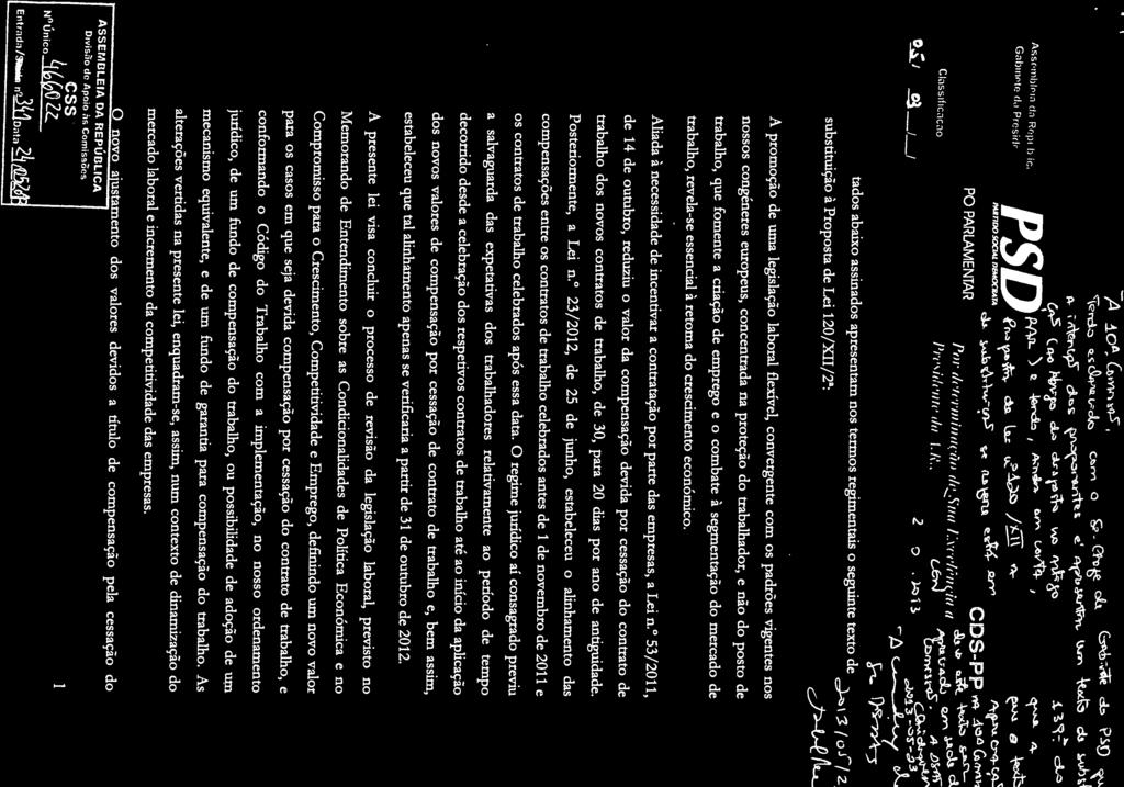 substituição à Proposta de Lei 120/X1I/2a: y4) abaixo assinados apresentam nos termos regimentais o seguinte texto de 1 / CLSsjficacao I i 1. k.. ; 1._Q(_&r. 1 t )J (ti 1(1 I1/Iflh/( (ii) (/(.Síni /.