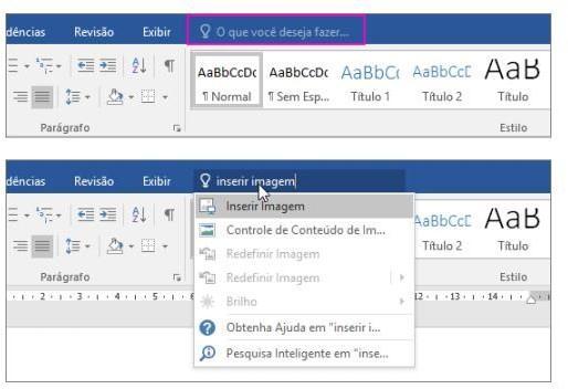 1. RECURSO DIGA-ME 4 NOVIDADES DO WORD 2016 Observe que há uma caixa de texto na Faixa de Opções do Word 2016 com a mensagem O que você deseja fazer.