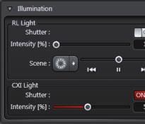 Ligue a iluminação coaxial usando o software Leica LAS X. 3.