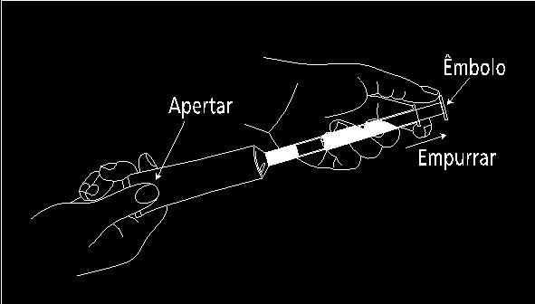 5. Desencaixar o aplicador, desrosqueando gentilmente; 6.