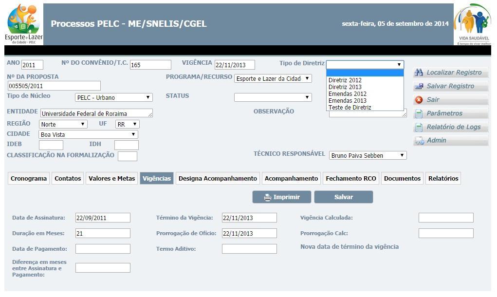 Login Apresentação na Plataforma do Convênio SNELIS - PELC e Vida Saudável 4.