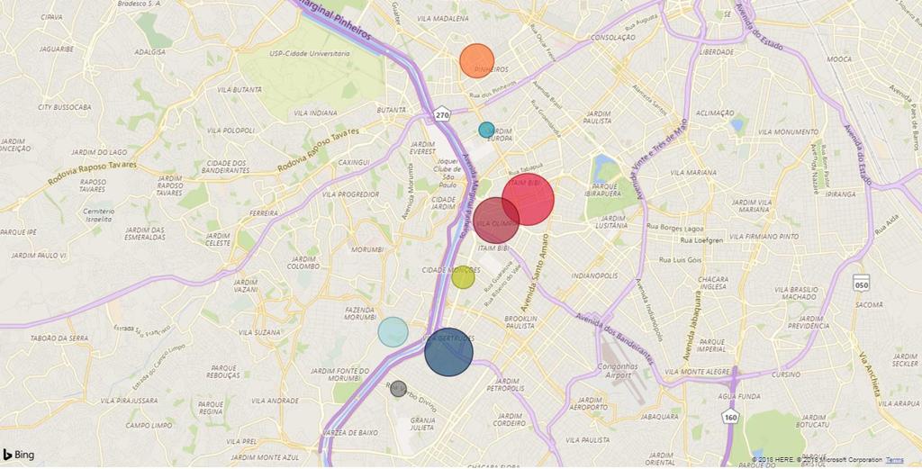 Mapa de Bolhas Major Market Berrini Chucri Zaidan Faria Lima Chac. Sto.