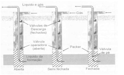 22 No caso do gás-lift contínuo, a válvula usada possui uma abertura relativamente pequena, pois demanda de uma injeção contínua de gás na coluna de produção, sendo a mesma medida a vazão de líquidos