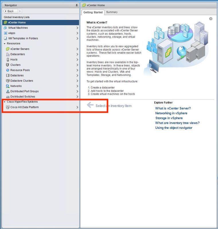 Depois que você entra, você deve poder ver a plataforma dos dados de Cisco HX sob sistemas de Cisco Hyperflex. Etapa 12.