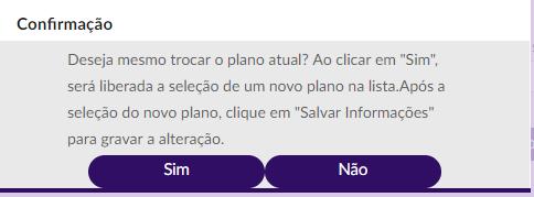 Ao clicar em SIM, a seguinte tela irá ser apresentada.