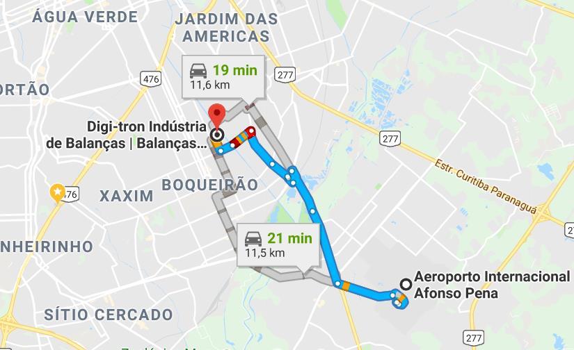 Balança 300 kg Laboratório Digi-tron; Rua O Brasil para Cristo, 364 Boqueirão; Cidade: Curitiba, PR; Referência: Distância de 11 km do Aeroporto Internacional Afonso Pena.