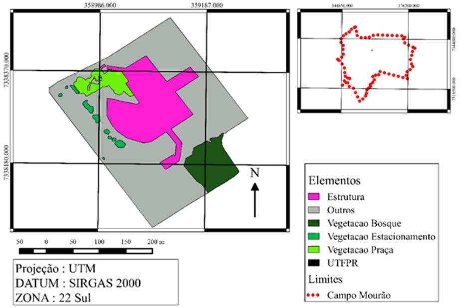 BARBIERI, L.R. et al Figura 07: Uso do Solo da UTFPR Campo Mourão. Figura 08: Área coberta por vegetação.