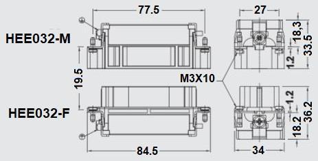 Tomada Multipolar Serie BTM - 16 Soquete com conexão de