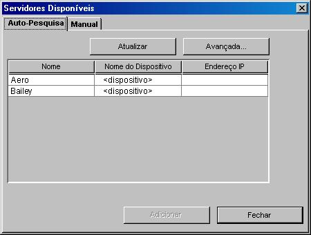 GERENCIADOR DE RECURSOS VDP 76 Configuração da conexão ao Fiery EX8000AP Na primeira vez em que iniciar o Gerenciador de recursos VDP do Fiery, será necessário configurar a conexão com o Fiery