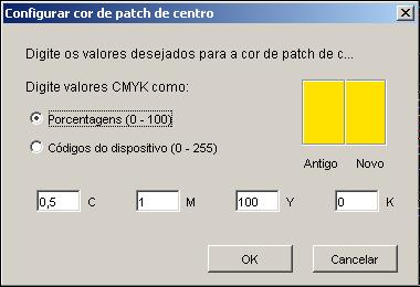 Edite os valores de cores inserindo os valores exatos de CMYK na janela principal do Spot-On ou na caixa de diálogo Configurar cor de patch de centro, ou utilizando o recurso Pesquisa de cores do