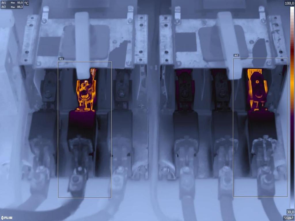 Experimento 2 - Seccionadoras em Sala Elétrica Chaves seccionadoras com