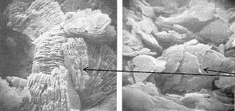 Minerais secundários, como óxidos de ferro e alumínio, são