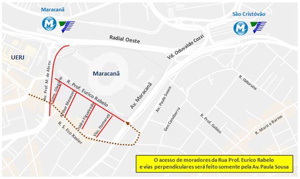 Provenientes do Centro e Zona Sul Para Tijuca, utilizar rota da Paulo de Frontin e Satamini ou seguir pela Praça da Bandeira, Rua Pará/Rua Paraíba e Rua Mariz e Barros; Para Vila Isabel e Grajaú,