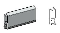 Reforçado PERFIL ALUM. INF. ALTO AC WHITE 008.054.005.00.00 Alto 5,8 m LAMINA ALUM. 15 x 0,21mm 010.020.771.15.01 Fixação do tecido 1.000 m FITA PLAST. PRETA 13mm 106.066.000.13.00 Fixação do tecido 100 m TAMPA PLAST.