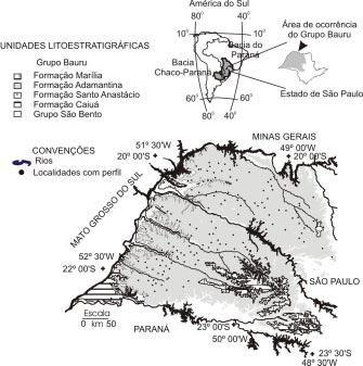 Estratigrafia de subsuperfície do Grupo Bauru (k) no estado de São Paulo Bauru.