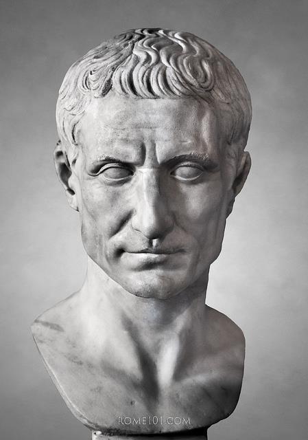 Gaius Julius Cesar Caio Júlio Cesar reconstituía a sua genealogia Através de Enéias, até Vênus, filha de Júpiter, e viveu de acordo com a sua linhagem, na guerra e no amor.
