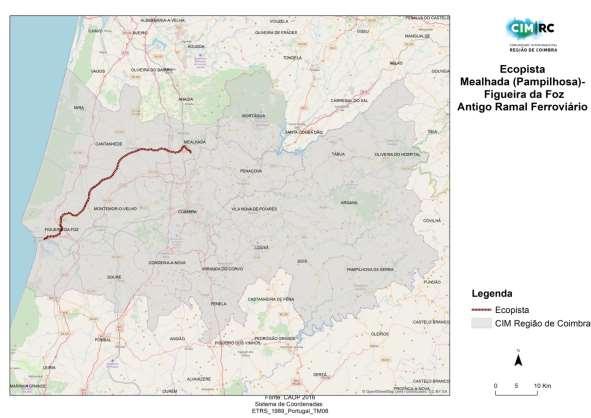 4 Ecopista Ramal da Pampilhosa Criação de uma ecopista ao longo do antigo ramal ferroviário desativado entre a Pampilhosa no Concelho da Mealhada e a Figueira da Foz; Projeto desenvolvido em