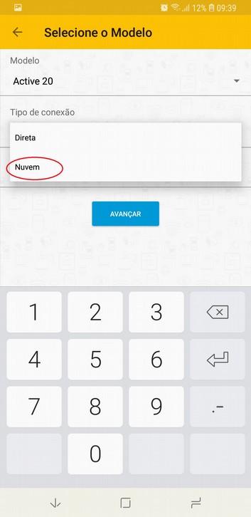 8. Coloque o número de série da central de alarme com 10 dígitos e clique em avançar.