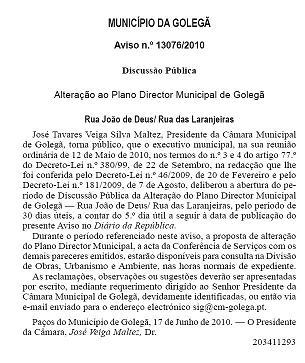 10. Fig. 2. Aviso publicado no Diário da República, 2.