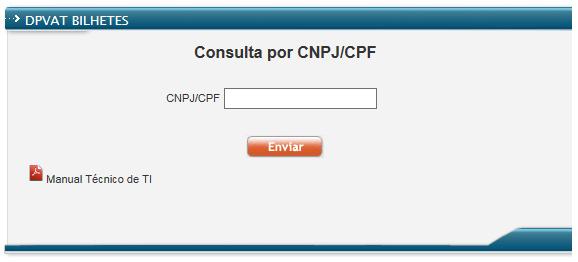 2.1.2.7 Consulta por CNPJ/CPF 2.1.3 
