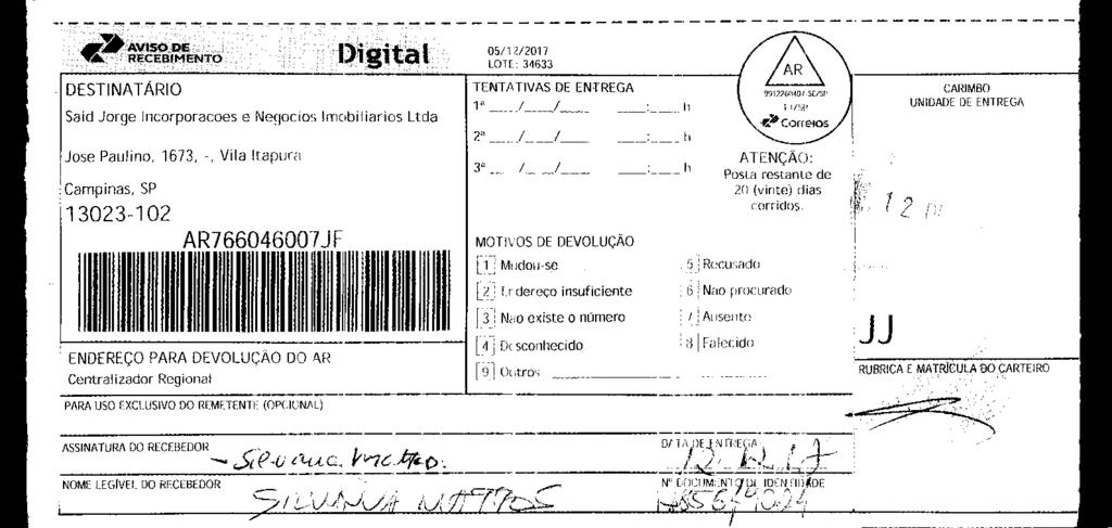 fls. 23 Este documento é cópia do original, assinado digitalmente por v-post.correios.com.br, liberado nos autos em 15/12/2017 às 03:00.