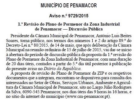 II.1.2 Forma de Publicação em Diário da República No que concerne à forma de publicação da abertura do período de