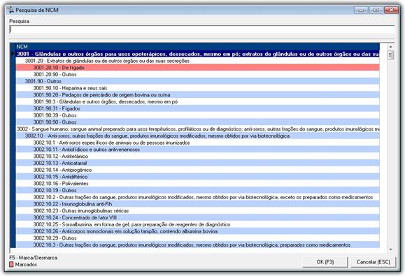 Figura 07 - Pesquisa de NCM Nota O IPI DEVERÁ SER CONFIGURADO NO CADASTRO DE PRODUTO.