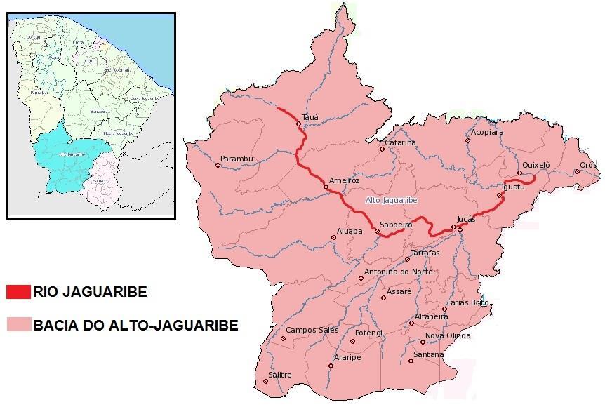 44 confluência do rio Jaguaribe com o riacho Faé (Figura 3-3).