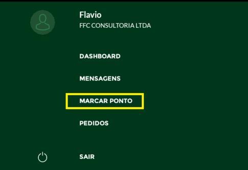 7.9. - Marcar Ponto O recurso Marcar Ponto possibilita o registro de ponto pelos funcionários através de seu smartphone utilizando coordenadas GPS que permitem ou não a marcação, e ainda, associa as