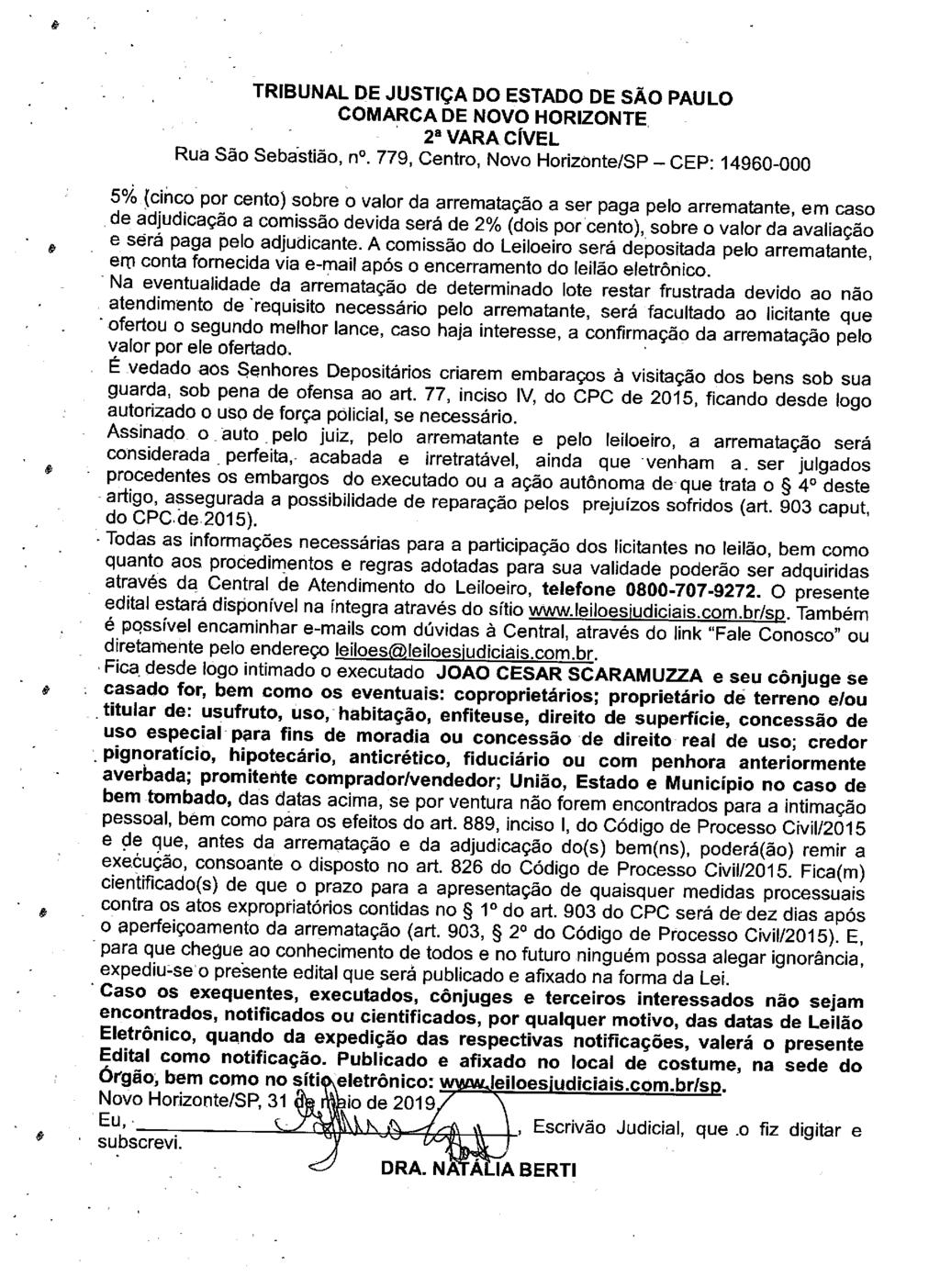 fls. 163 Este documento é cópia do original, assinado digitalmente por VALERIA THEREZINHA DE FREITAS, liberado nos autos em 19/06/2019 às 11:58.