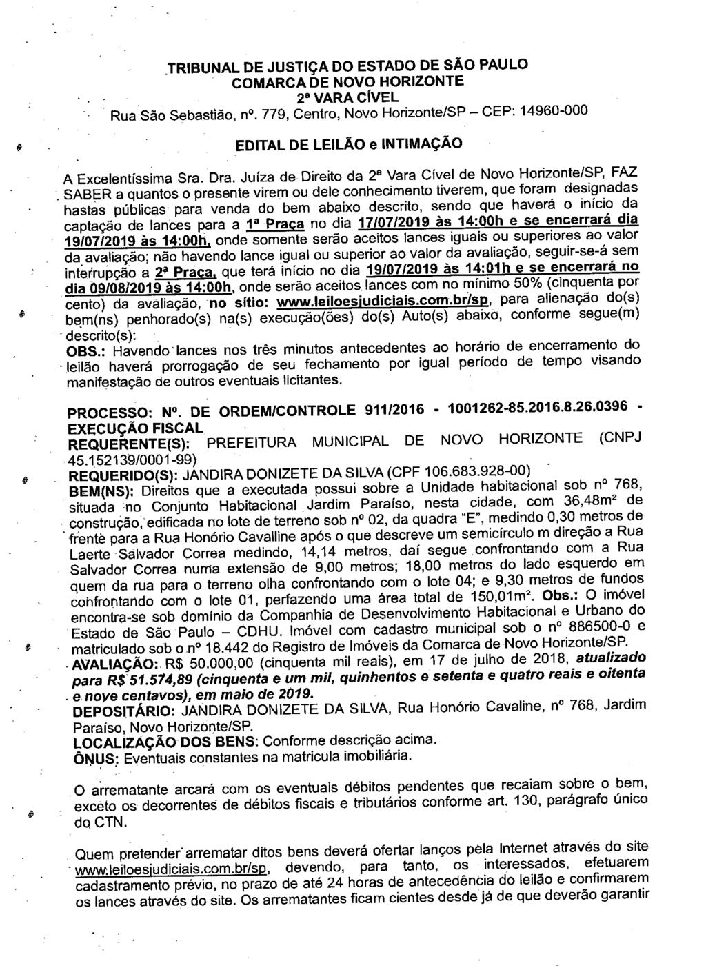 fls. 80 Este documento é cópia do original, assinado digitalmente por LUZIA REGIS DE OLIVEIRA DUARTE, liberado nos autos em 19/06/2019 às 13:12.