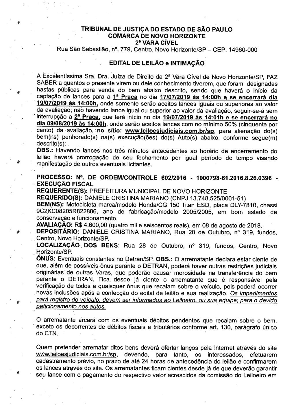 fls. 106 Este documento é cópia do original, assinado digitalmente por LUZIA REGIS DE OLIVEIRA DUARTE, liberado nos autos em 19/06/2019 às 13:14.