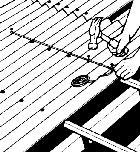 alinhamento dos pregos sobre o madeiramento (ripões e sarrafos). Cortando Use lápis colorido para marcar a telha corretamente.