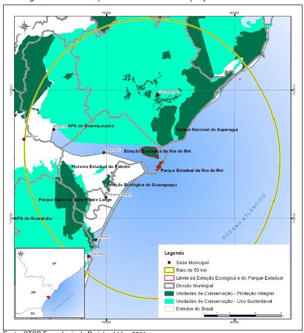 UC que se localizam próximas ao Parque Estadual Parque Nacional Superagui APA Guaraqueçaba Estação Ecológica da Ilha do Mel Floresta Estadual do