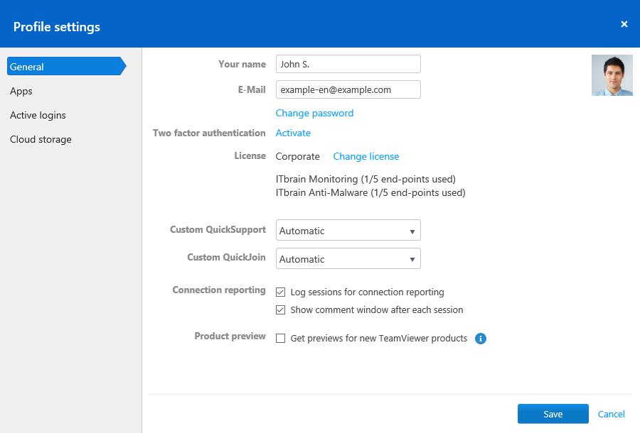 2 Geral Edição das configurações do perfil. Geral Além dos detalhes comuns como nome, e-mail e senha, você também pode adicionar as seguintes configurações.