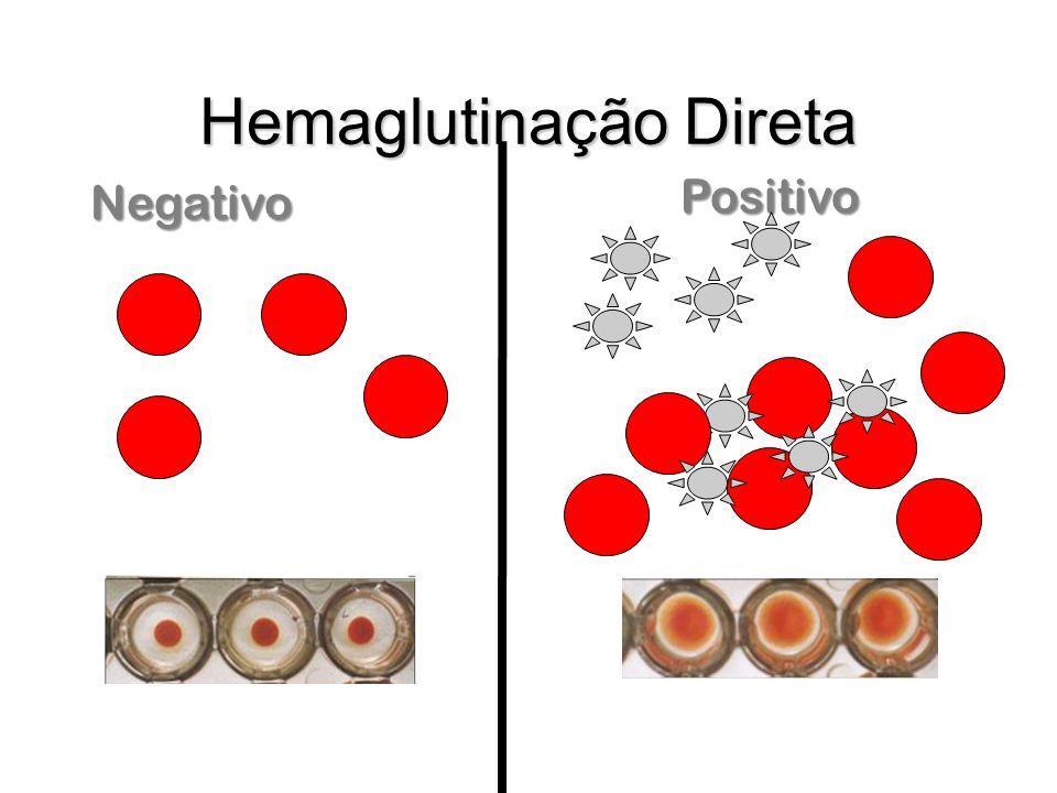 Hemaglutinação: - Capacidade de alguns vírus em aglutinar hemácias - Rápida,