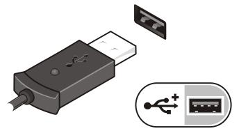 Figura 7. Conector USB 4. Abra a tela do computador e pressione o botão liga/desliga para ligar o computador. Figura 8.