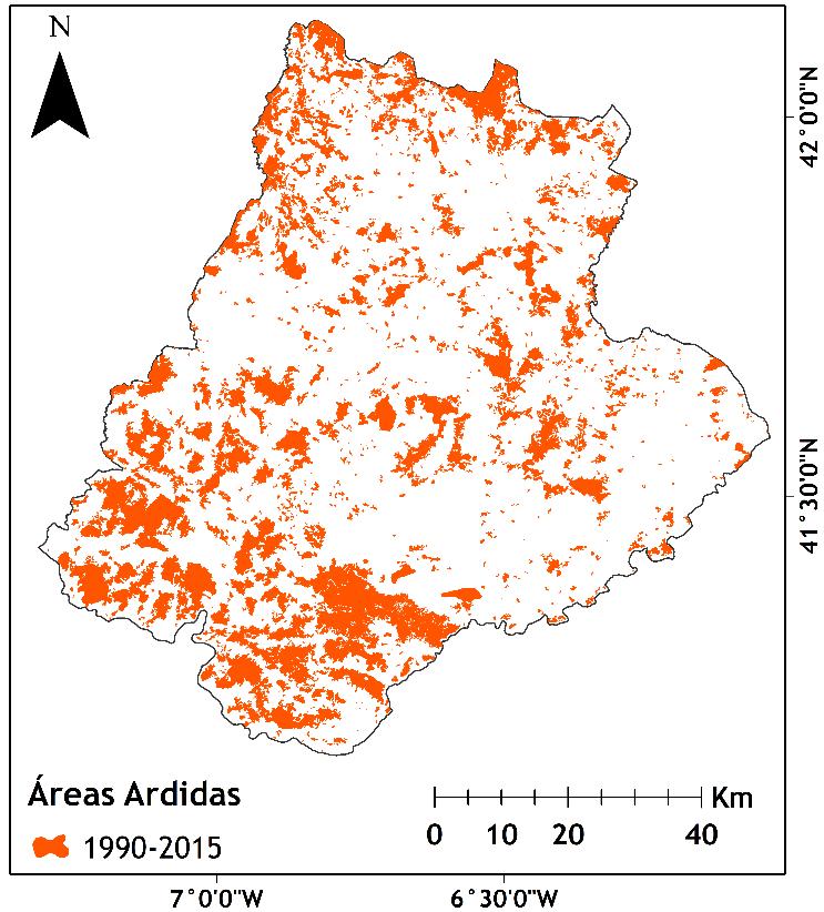 Percentagem de uso Adequação Distrito de Bragança Áreas ardidas (1990-2015) 1555 km² 23,6 % da área total 100% 90% 80% 70% 60% 50% 40% 30% 20% 10% 0% Agricultura Matos Floresta 2001 2003 2005 2007