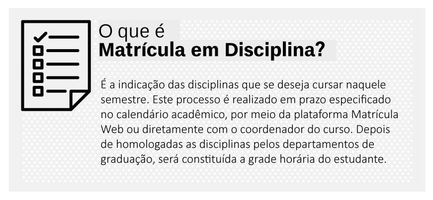 Após cumprir as etapas do Registro Acadêmico, você será formalmente um estudante da Universidade de Brasília e terá acesso à sua Matrícula. Para obtê- la, basta entrar no link: https://servicos.unb.