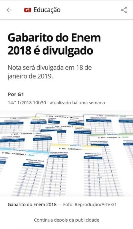 Figura 3: Apuração das eleições do Maranhão Fonte: Reprodução/Aplicativo G1 A segunda, com foco no Exame Nacional do Ensino Médio, o Enem de 2018, desenvolveu, anterior e posteriormente, uma