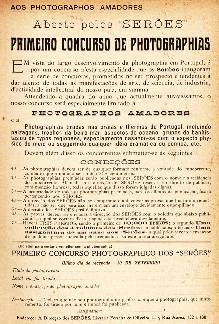 FOTÓGRAFAS NOS PERIÓDICOS Fig. 53 Boletim de Inscrição do 1.