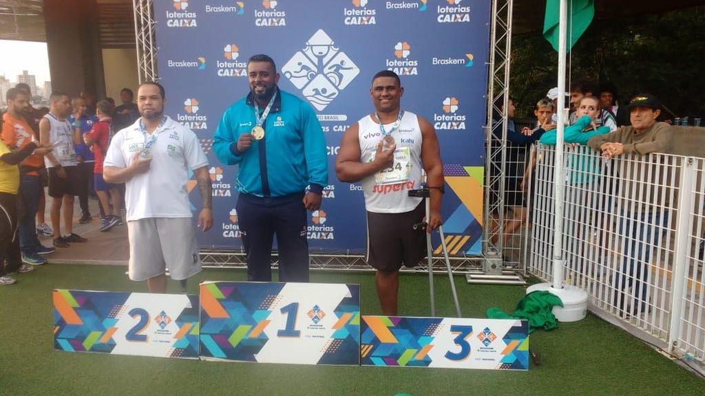 Junho/2018 Na Primeira Etapa Nacional Loterias Caixa, que aconteceu em Junho de 2018, a atleta Tuany Barbosa, da classe F57, foi campeã na modalidade