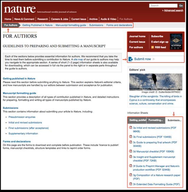 exibidos. Nas três revistas há espaços exclusivos como este, organizados por esquema ambíguo orientado ao público. Figura 7 - Organização ambígua por público na revista Nature Fonte: Nature (2015).