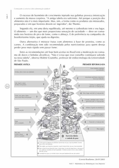 Começando a conversa sobre alimentação saudável Aula 1 50 Peça ajuda ao professor de Ciências para discutir sobre a cadeia alimentar.