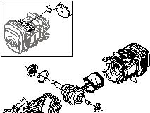 Instruções de reparação Falhas e causas Cortes no pistão (H). Definição incorrecta do carburador. Rotação de aceleração máxima em vazio demasiado alta. 2.