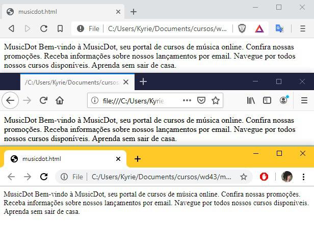 A imagem acima foi tirada nos navegadores: Brave, Mozilla Firefox e Google Chrome.