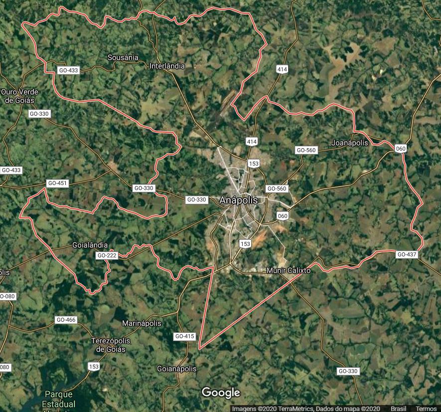 25 Figura 1. Mapa de Anápolis e seus distritos. Fonte: Google Maps, elaborado pelo autor. Segundo a Prefeitura de Anápolis (2019), a cidade tem como título o segundo maior polo farmacêutico do Brasil.