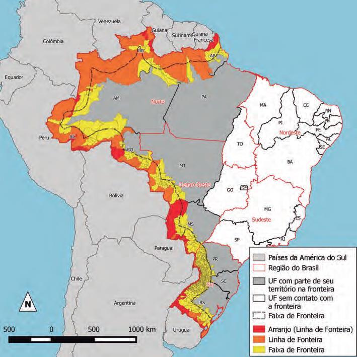 Figura 1. Limites do Brasil Fonte e elaboração: Grupo Retis (2002). Elaboração: Grupo Retis. O princípio empregado que definiu os limites fronteiriços do Brasil foi o uti possidetis.